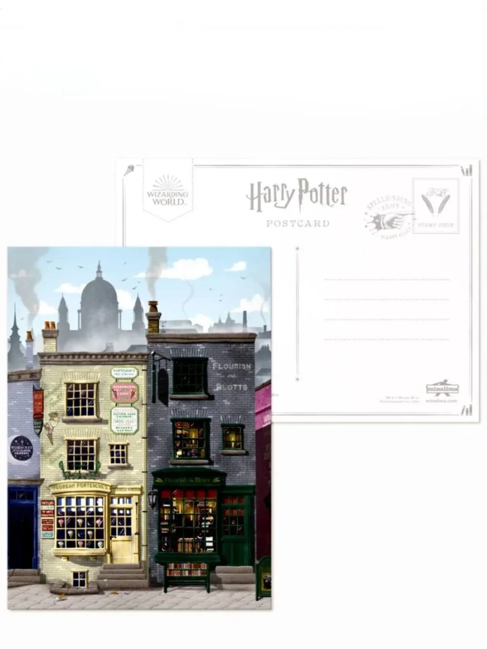 Harry Potter Minalima Diagon Alley Mystery Postcard Series 2 Flourish & Blotts